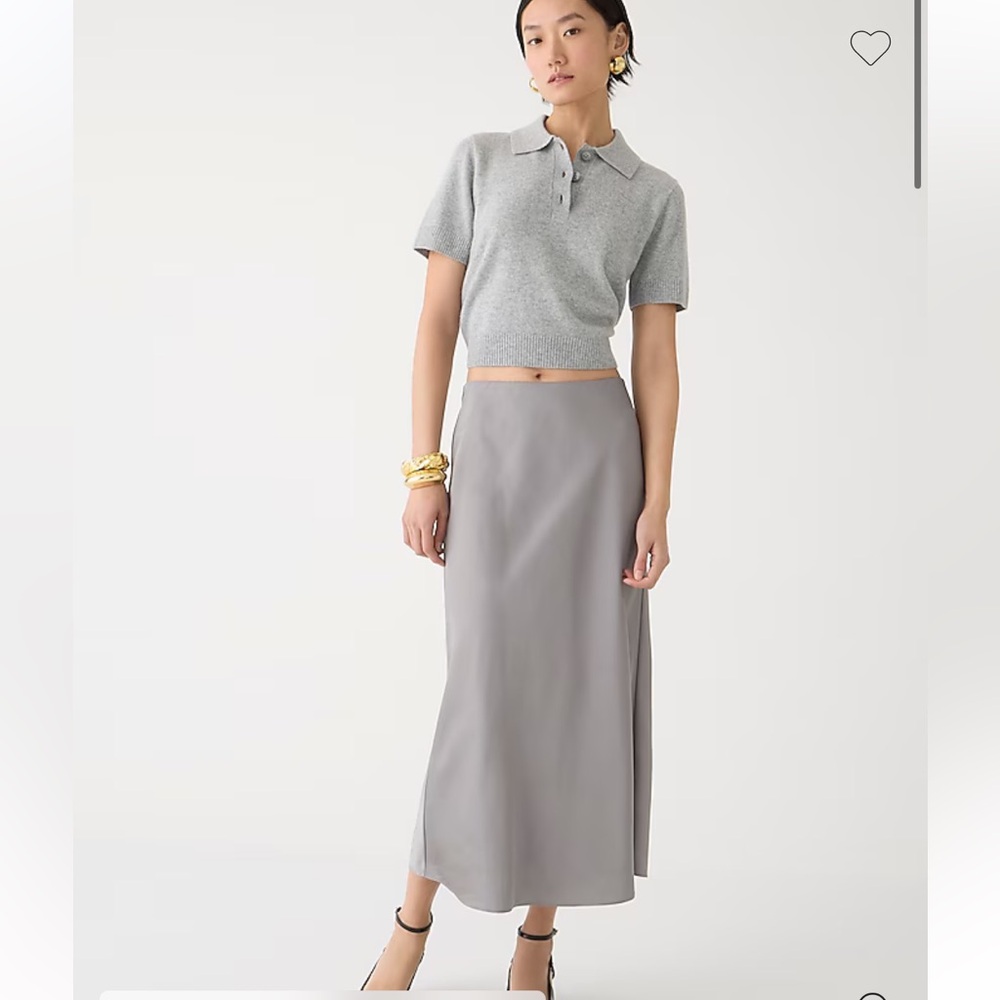 NWT J. Crew Gwyneth Slip Skirt in Vintage Dove - Size Medium